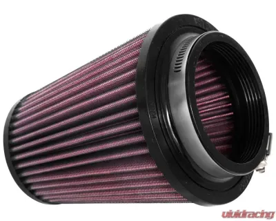 K&N Universal Clamp-On Air Filter, 5 in Diameter, Cotton Gauze, Red, Round Tapered - RU-3250