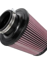 K&N Universal Clamp-On Air Filter, 6in Red Cotton Gauze, Round Tapered, 3in Flange                                     - RU-4180 - Image 2