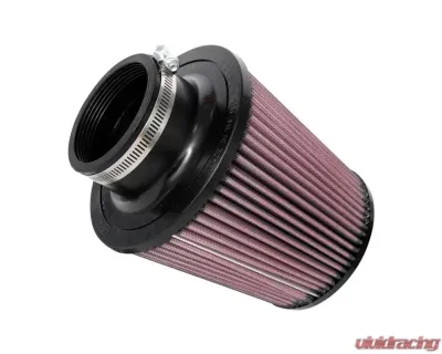 K&N Universal Clamp-On Air Filter, 6in Red Cotton Gauze, Round Tapered, 3in Flange - RU-4180