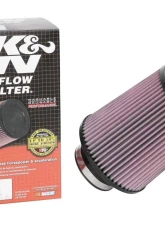 K&N Universal Clamp-On Air Filter, 6 in Diameter, Round Tapered, Red Cotton Gauze                                     - RU-5100 - Image 3