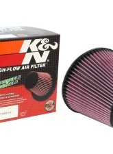 K&N Universal Clamp-On Air Filter, 7.5 in Red Cotton Gauze, Round Tapered Design                                     - RU-5107 - Image 3