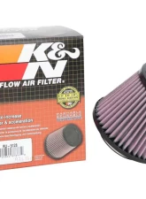 K&N Universal Clamp-On Air Filter, 5.063 in Diameter, Round Tapered, Red Cotton Gauze                                     - RU-5128 - Image 3