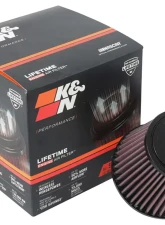 K&N RU-5135 Universal Clamp-On Air Filter, 5.063 in Diameter, Red Cotton Gauze, Washable                                     - RU-5135 - Image 4