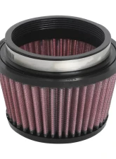 K&N Universal Clamp-On Air Filter RU-5153, 5.5in Red Cotton Gauze, Tapered Conical                                     - RU-5153 - Image 2