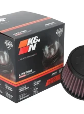 K&N Universal Clamp-On Air Filter RU-5153, 5.5in Red Cotton Gauze, Tapered Conical                                     - RU-5153 - Image 4