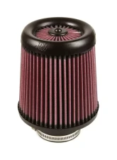 K&N Universal X-Stream Clamp-On Air Filter RX-4730XD, 6 in Red Cotton Gauze, Round Tapered                                     - RX-4730XD - Image 2
