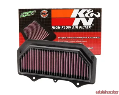 K&N Replacement Air Filter for Suzuki GSX-R600/750 2011-2019, Cotton Gauze, Trapezoidal - SU-7511