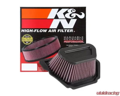 K&N Replacement Air Filter for Yamaha YZF-R1, YZF-R1M, YZF-R1S, MT-10, Cotton Gauze - YA-1015