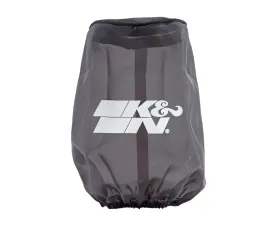 K&N Air Filter Wrap Drycharger YA-3502DK, Round Tapered, Black, Silicone Treated Polyester