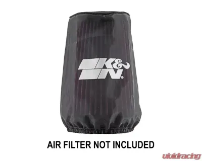 K&N Air Filter Wrap Drycharger YA-3502DK, Round Tapered, Black, Silicone Treated Polyester - YA-3502DK