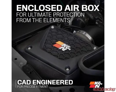 K&N Roto-Mold Tube High-Flow Air Filter Cold Air Intake System for Toyota Tacoma Land Cruiser L4-2.4L 2024-2025 - 63-9043
