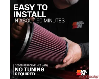 K&N Roto-Mold Tube High-Flow Air Filter Cold Air Intake System for Toyota Tacoma Land Cruiser L4-2.4L 2024-2025 - 63-9043