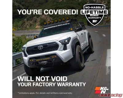 K&N Roto-Mold Tube High-Flow Air Filter Cold Air Intake System for Toyota Tacoma Land Cruiser L4-2.4L 2024-2025 - 63-9043