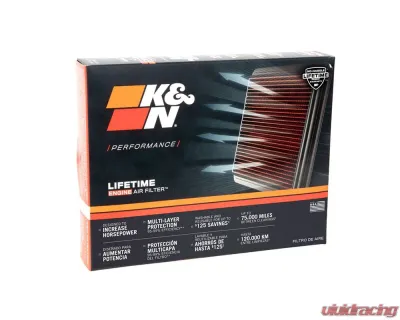K&N High-Flow Engine Air Filter for Honda CR-V L4 2.0L 2023-2024, Washable Cotton Gauze - 33-5145