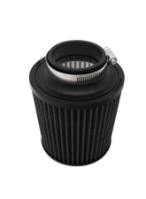 K&N DryFlow Black Universal Air Filter 3" Flange, 6" Base, 5-1/4" Top, 6-1/4" Height                                     - RU-3108HBK - Image 2