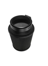 K&N DryFlow Black Universal Air Filter 4" Flange, 6" Base, 6" Height, Washable Synthetic                                     - RU-3113HBK - Image 2