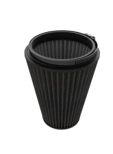 K&N DryFlow Black Universal Air Filter, 6" Flange, 7.5" Base, 4.5" Top, 9" Height                                     - RU-3115HBK - Image 2