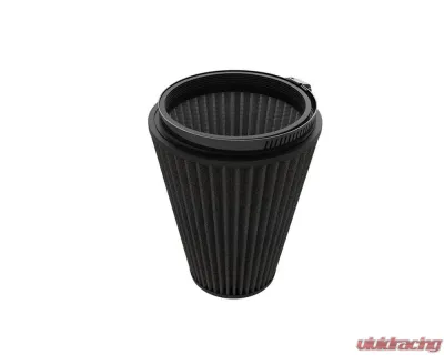 K&N DryFlow Black Universal Air Filter, 6" Flange, 7.5" Base, 4.5" Top, 9" Height - RU-3115HBK