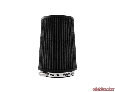 K&N DryFlow Black Universal Air Filter 4" Flange, 5-3/8" Base, 4-1/2" Top, 7" Height - RU-3116HBK