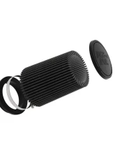 K&N DryFlow Black Universal Air Filter 4" Flange, 5-3/8" Base, 4-1/2" Top, 7" Height                                     - RU-3116HBK - Image 4
