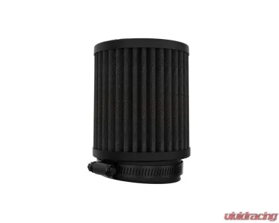 K&N DryFlow Black Universal Air Filter 2.5" Flange, 3.5" OD, 4" Height, Washable - RU-3125HBK