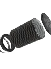 K&N DryFlow Black Universal Air Filter 5" Flange, 6.5" OD, 9" Height, Washable Synthetic Media                                     - RU-3127HBK - Image 4