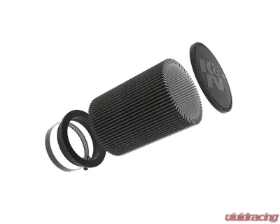 K&N DryFlow Black Universal Air Filter 5" Flange, 6.5" OD, 9" Height, Washable Synthetic Media - RU-3127HBK