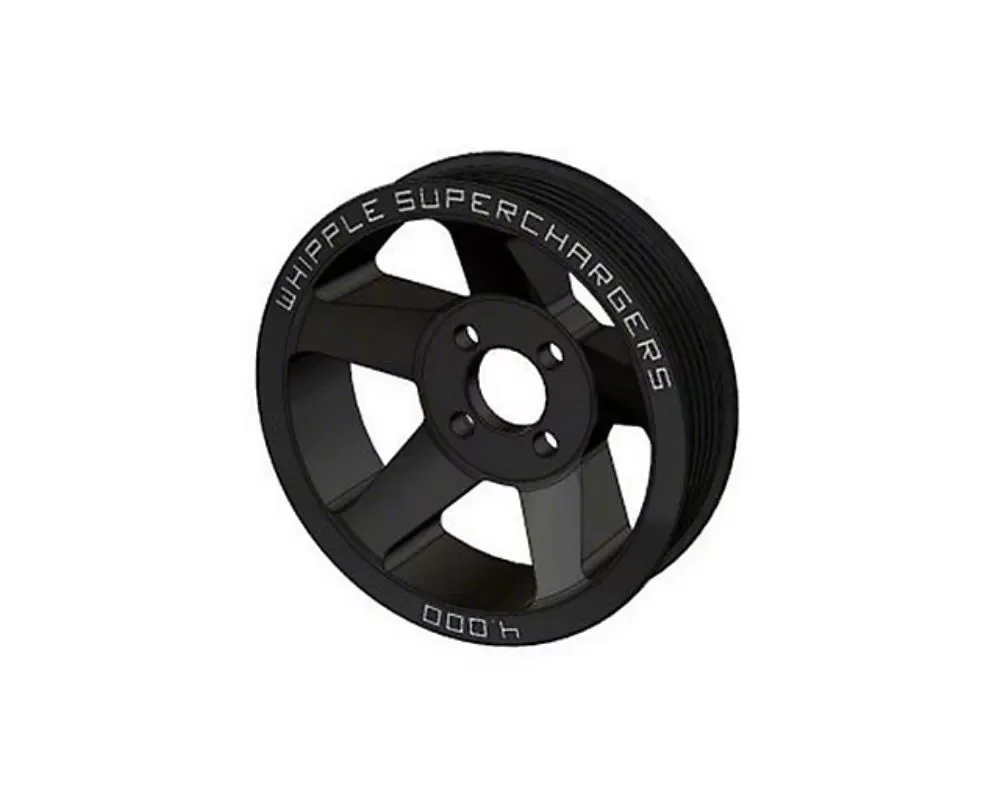 Whipple 10-Rib Super Charger Pulley 4.5" Black Ford Mustang Shelby GT500 2007-2014 - SCP-104500-SGT