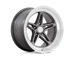 American Racing Vintage VN514 Groove  18x10 5x4.5 0mm Anthracite w/Diamond Cut Lip Wheel