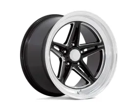 American Racing Vintage VN514 Groove  18x10 5x4.5 0mm Gloss Black w/Diamond Cut Lip Wheel