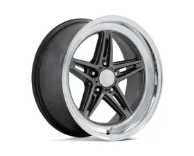 American Racing Vintage VN514 Groove  18x10 5x4.5 12mm Anthracite w/Diamond Cut Lip Wheel