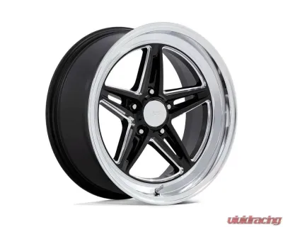 American Racing Vintage VN514 Groove 18x10 5x4.75 12mm Gloss Black w/Diamond Cut Lip Wheel - VN514BE18103412