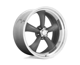 American Racing Vintage VN215 Classic Torq Thrust II  15x8 5x4.5 0mm Mag Gray w/Machined Lip Wheel