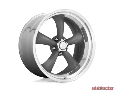 American Racing Vintage VN215 Classic Torq Thrust II  15x6 5x4.75 -6mm Mag Gray w/Machined Lip Wheel - VN2155661US