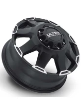 Ultra Motorsports 025 Phantom Dually Wheel 16x6 8x6.5 102mm Satin Black w/Diamond Cut Accents and Satin Clear Coat                                     - 025-6681FSB - Image 2