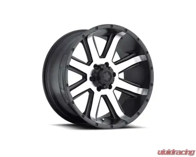 Ultra Motorsports 195 Crusher Wheel 17x8 5x135 10mm Satin Black w/Diamond Cut Face and Satin Clear Coat - 195-7853U