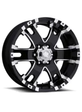 Ultra Motorsports 201-202 Baron Wheel 18x9 6x5.5 25mm Gloss Black w/Diamond Cut Accents and Clear Coat                                     - 202-8984B - Image 2