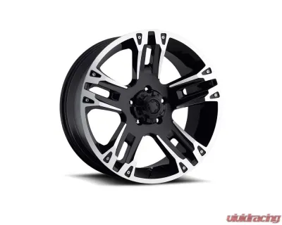 Ultra Motorsports 234-235 Maverick Wheel 17x8 6x5.5 0mm Gloss Black w/Diamond Cut Accents and Clear Coat - 234-7883B