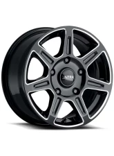 Ultra Motorsports 450 Toil Wheel 16x8 6x205 55mm Gloss Black w/Milled Accents and Clear Coat                                     - 450-6870BM+55 - Image 2