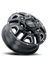 Ultra Motorsports 003 Hunter Van Dually Wheel 16x6 6x205 110mm Gloss Black w/Milled Accents and Clear Coat                                     - 003-6670FBM - Image 2