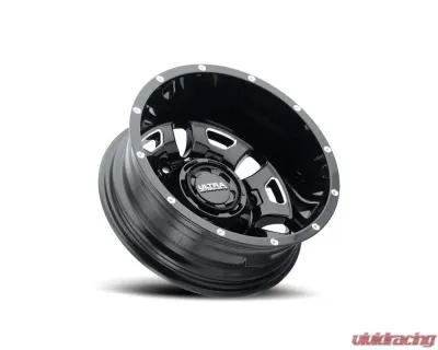 Ultra Motorsports 003 Hunter Van Dually Wheel 16x6 6x205 -130mm Gloss Black w/Milled Accents and Clear Coat - 003-6670RBM
