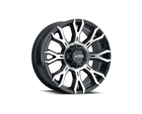 Ultra Motorsports 123 Scorpion Wheel 17x9 5x5 12mm Gloss Black w/Diamond Cut Face and Clear Coat