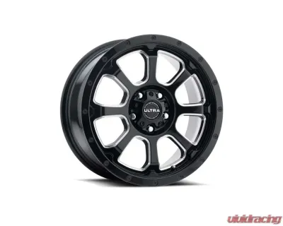 Ultra Motorsports 219 Nemesis CUV Wheel 17x8 5x4.5 35mm Gloss Black w/Milled Accents and Clear Coat - 219-7866BM+35