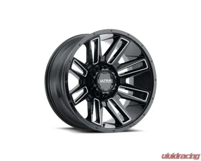 Ultra Motorsports 236 Apocalypse Wheel 20x10 8x6.5 -25mm Gloss Black w/Milled Accents and Clear-Coat - 236-2181BM25