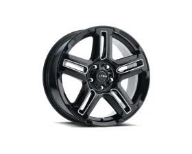 Ultra Motorsports 258 Prowler CUV Wheel 17x8 5x100 30mm Gloss Black w/Milled Accents and Clear Coat