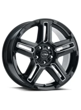 Ultra Motorsports 258 Prowler CUV Wheel 17x8 5x127 | 5x5 30mm Gloss Black w/Milled Accents and Clear Coat                                     - 258-7874BM+30 - Image 2