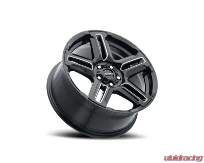 Ultra Motorsports 258 Prowler CUV Wheel 17x8 5x127 | 5x5 30mm Gloss Black w/Milled Accents and Clear Coat - 258-7874BM+30