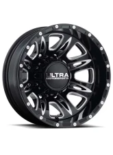 Ultra Motorsports 049 Predator Dually Wheel 17x6.5 8x6.5 -140mm Gloss Black w/Milled Accents and Clear Coat                                     - 049-7681RBM - Image 2