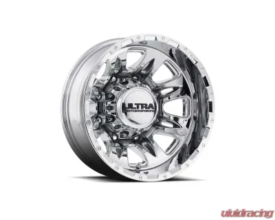 Ultra Motorsports 049 Predator Dually Wheel 17x6.5 8x6.5 -140mm Chrome - 049-7681RC