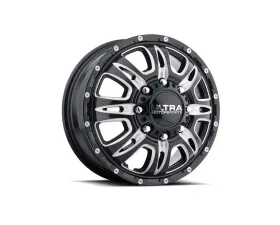 Ultra Motorsports 049 Predator Dually Wheel 17x6.5 8x200 129mm Gloss Black w/Milled Accents and Clear Coat